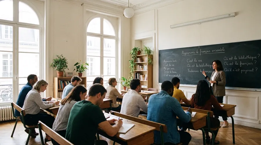 French language class in Kosovo