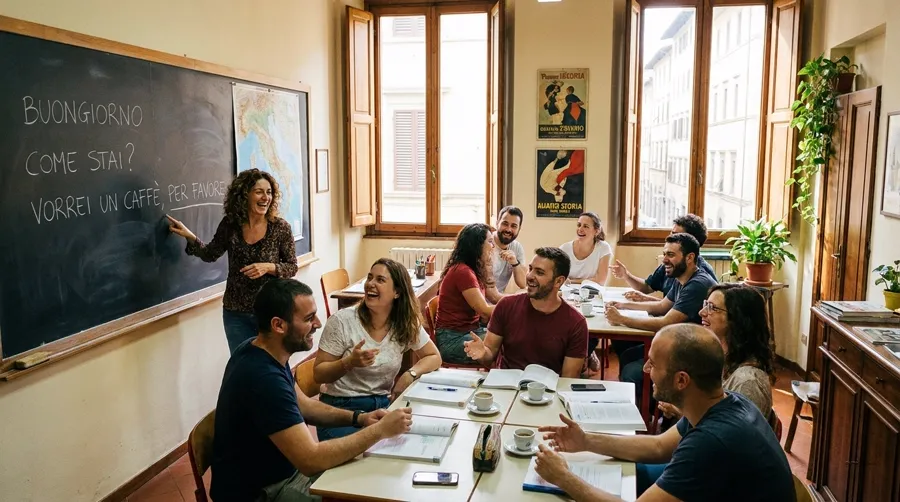 Italian language class in Kosovo
